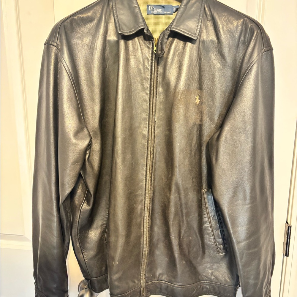 Vintage Ralph Lauren Leather Zip-Front Jacket